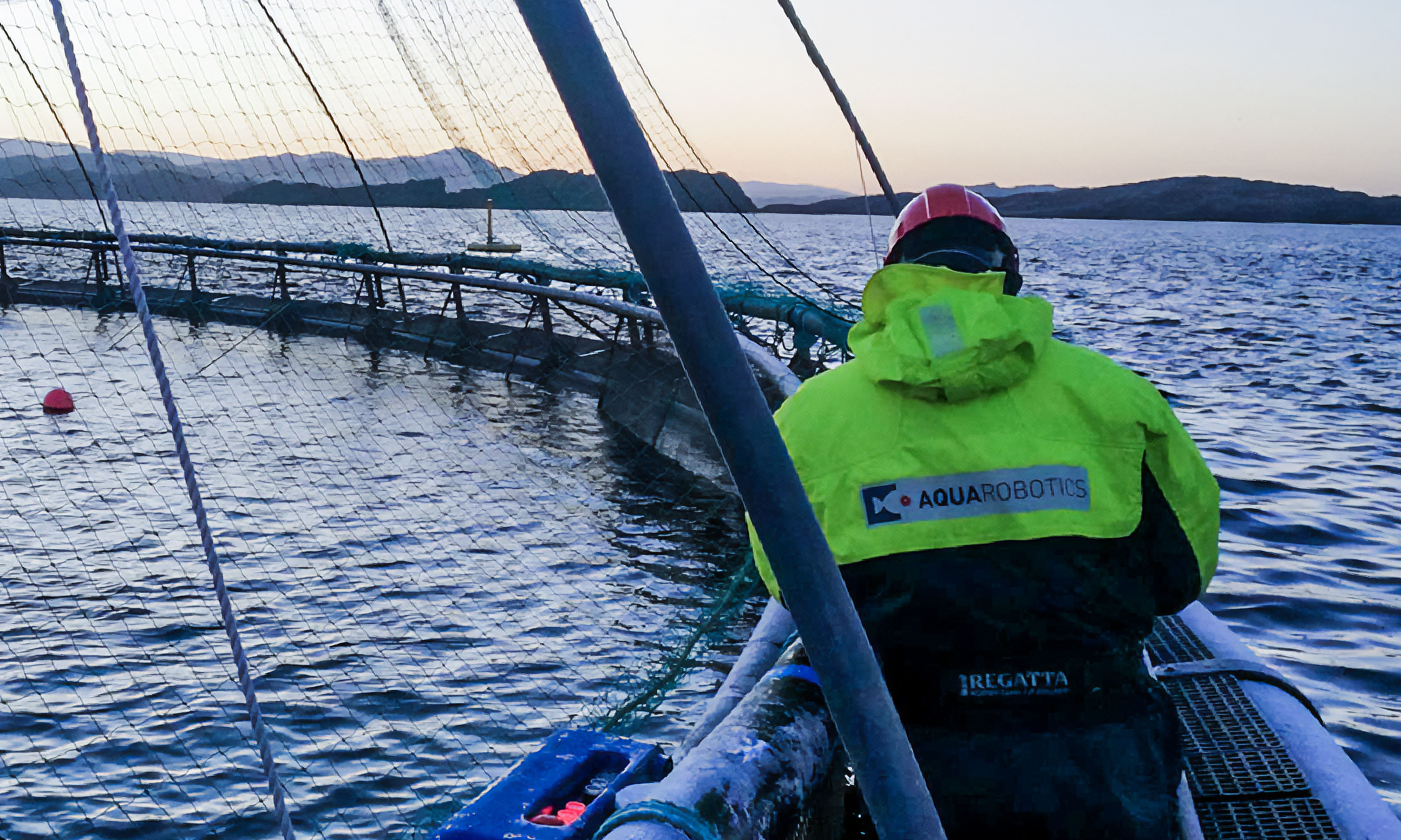 A man working on a fish farm 