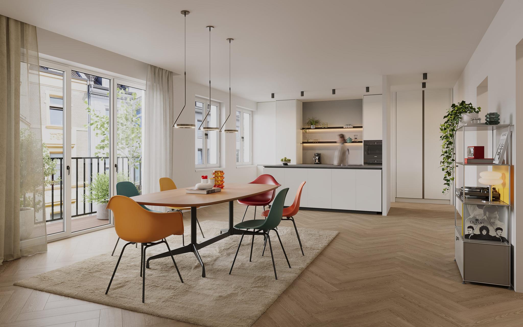 Schirmerstraße: interior visualization 01.02