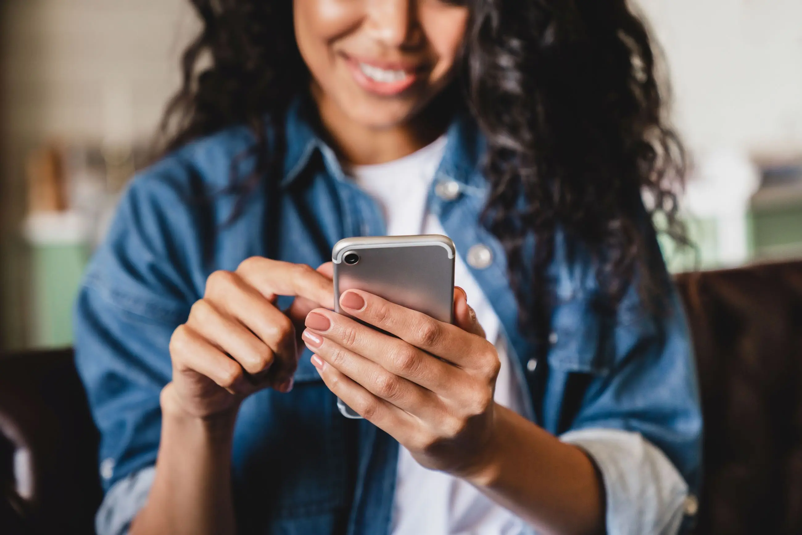 A woman on her mobile phone