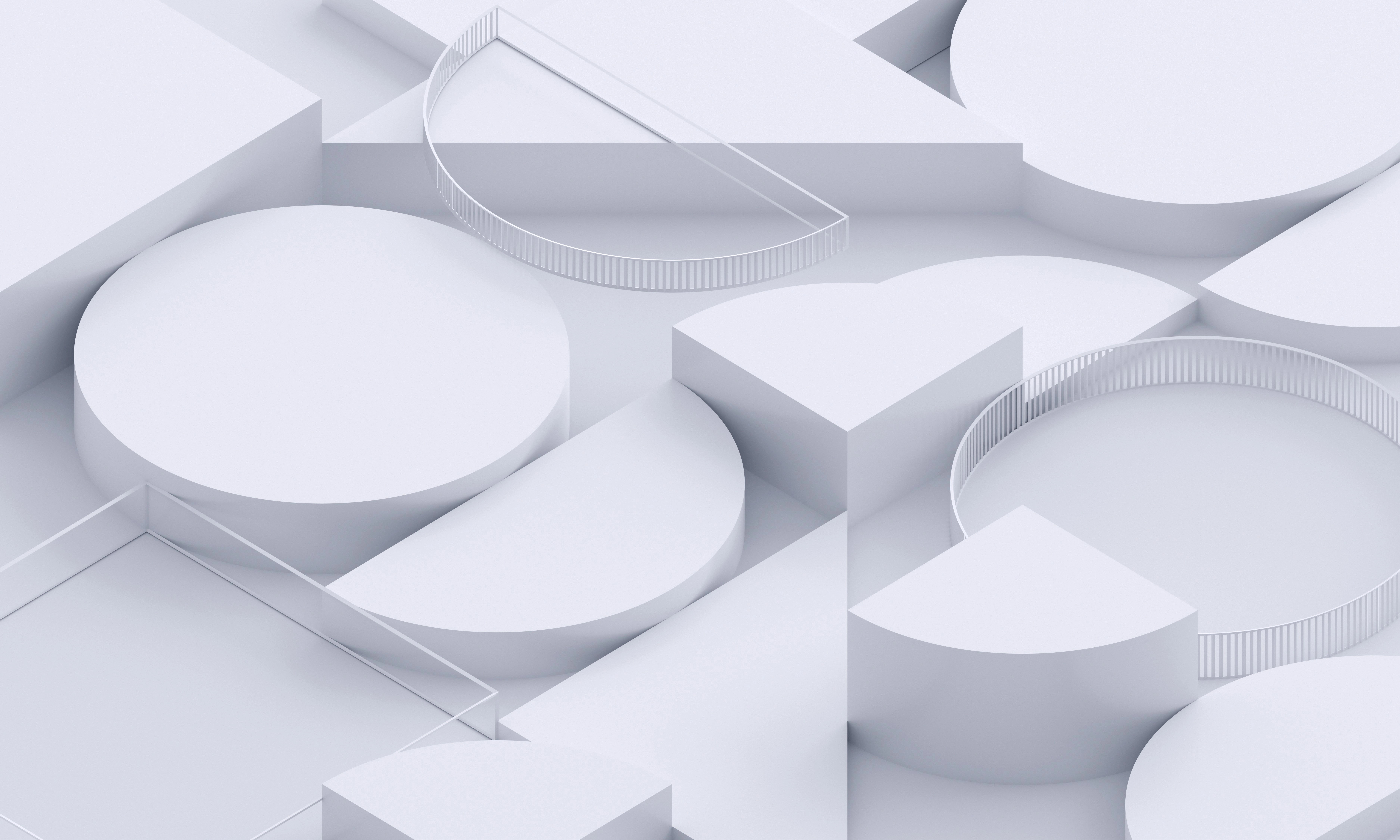 white shapes