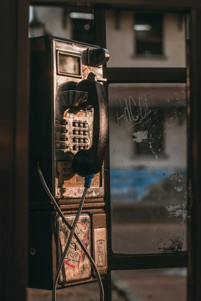 A telephone booth