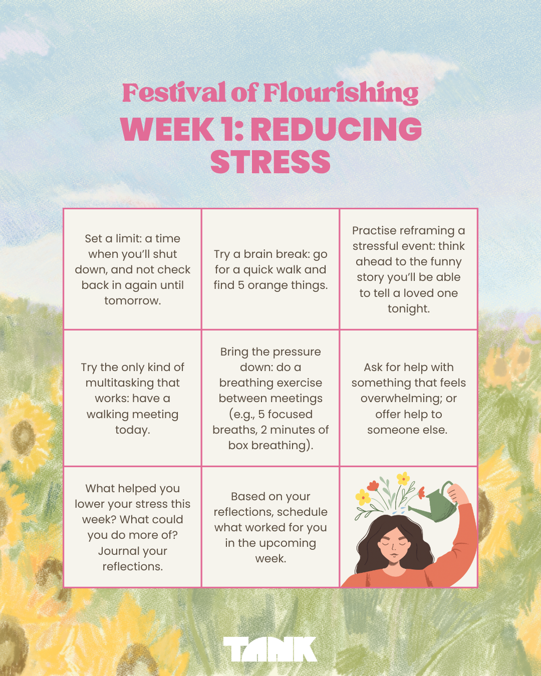 Festival of flourishing Week 1: Reducing Stress