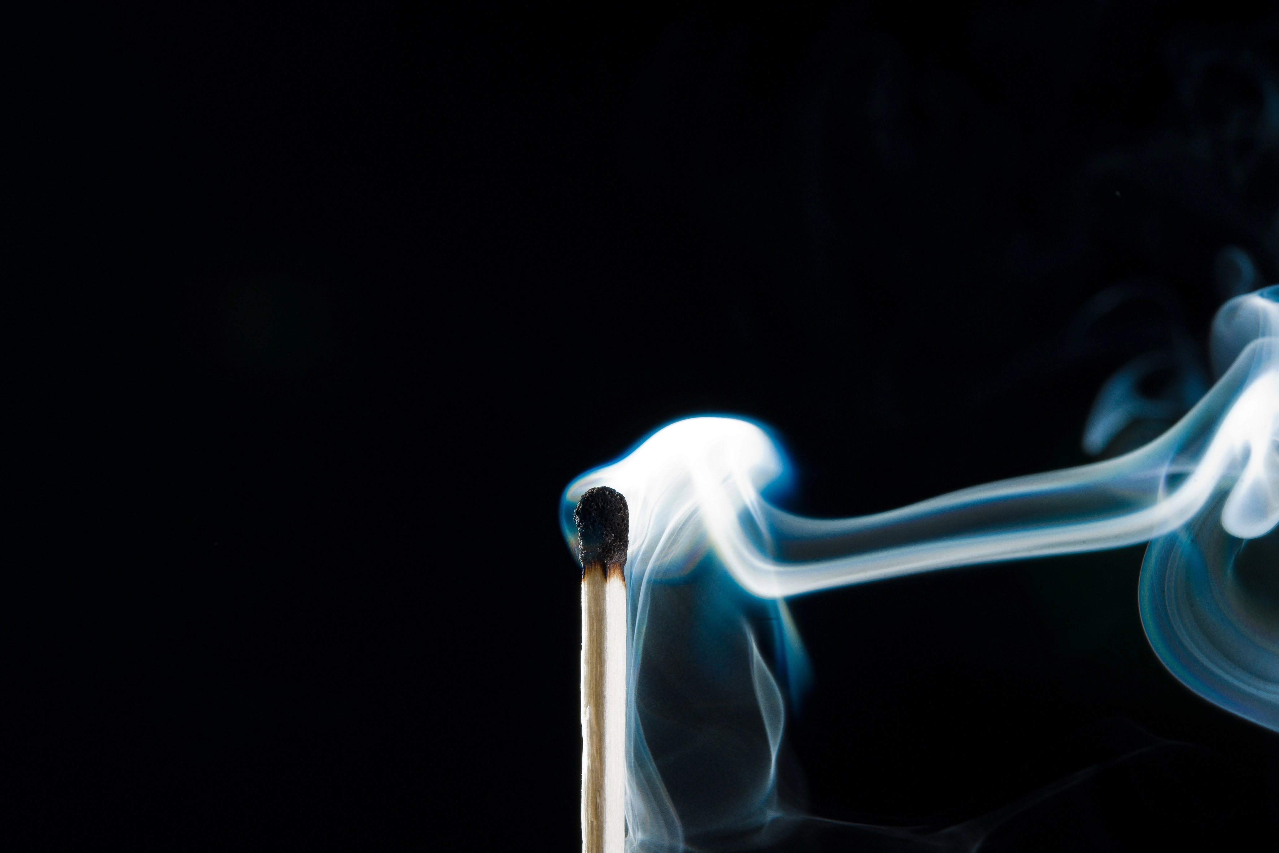 Smoking matchstick