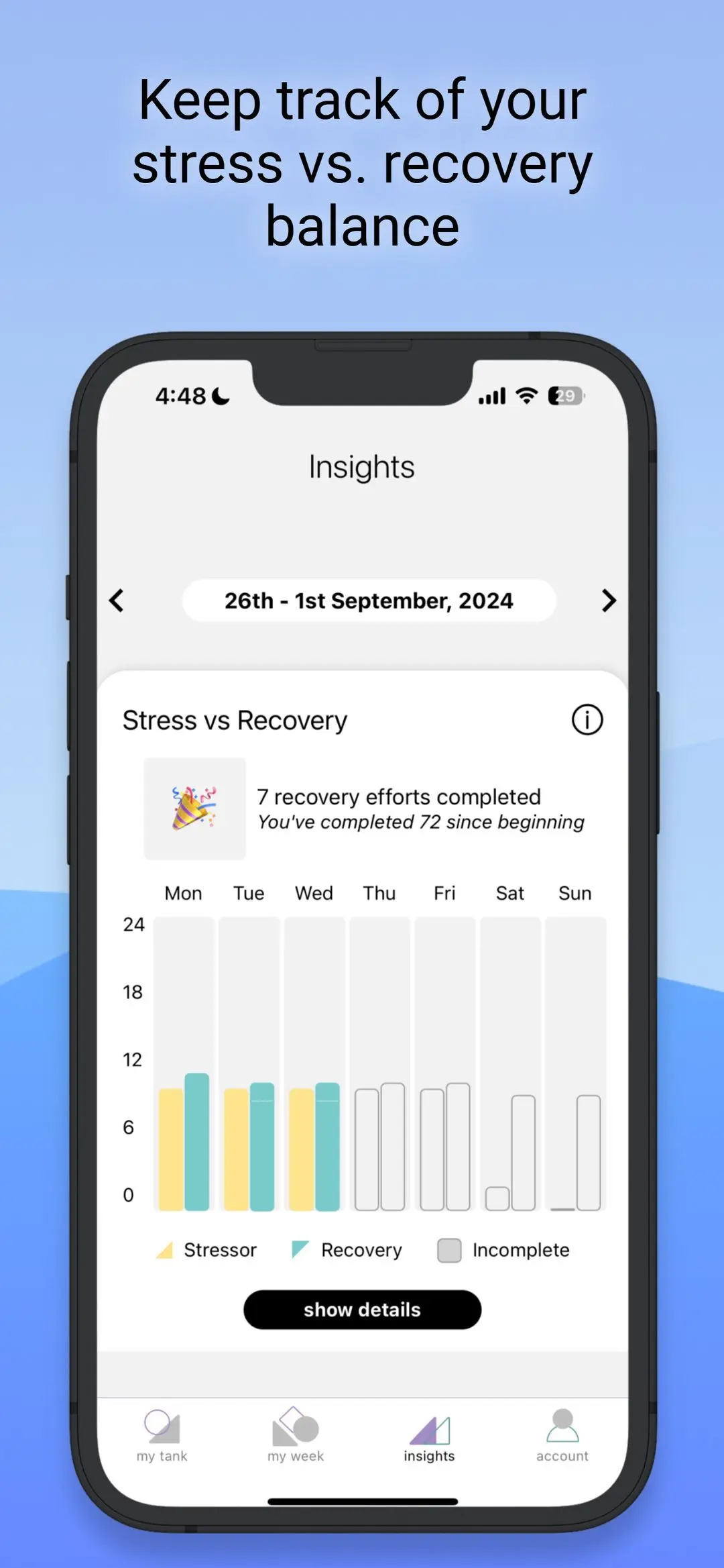Keep track of your stress vs recovery balance