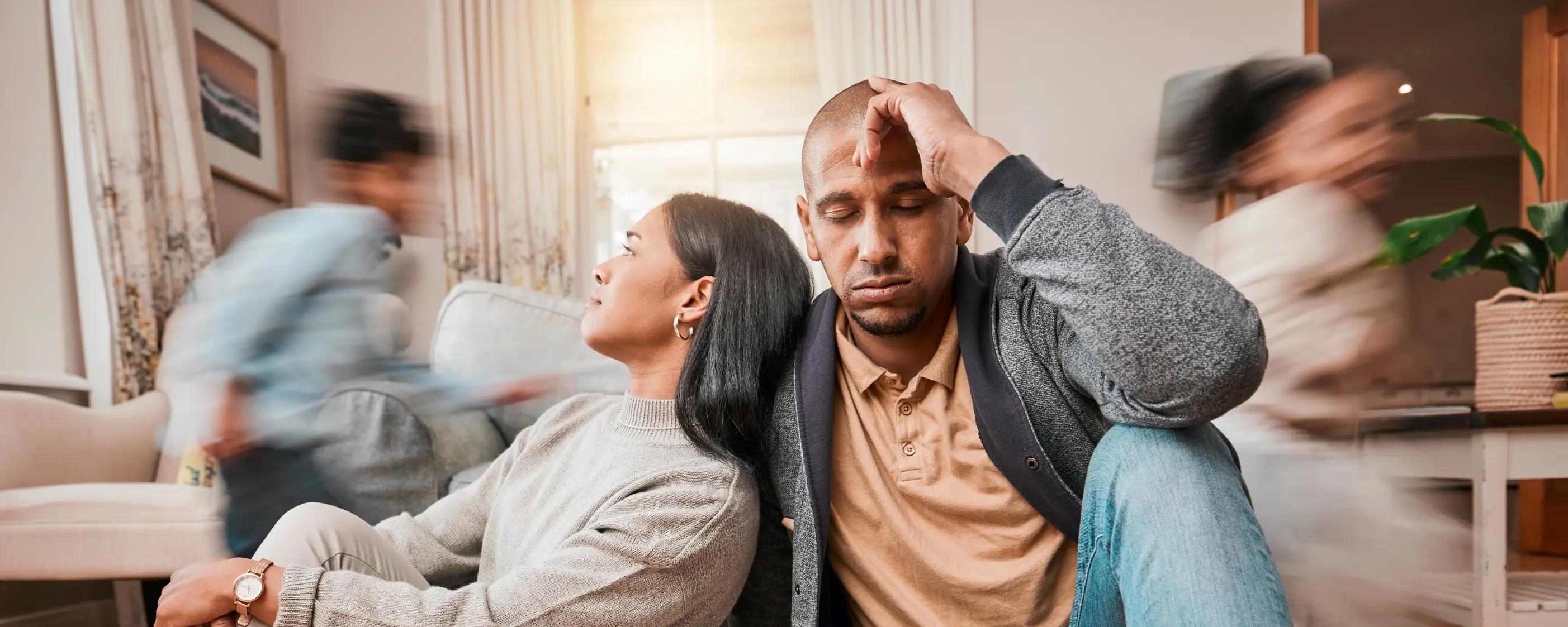 A stressed couple