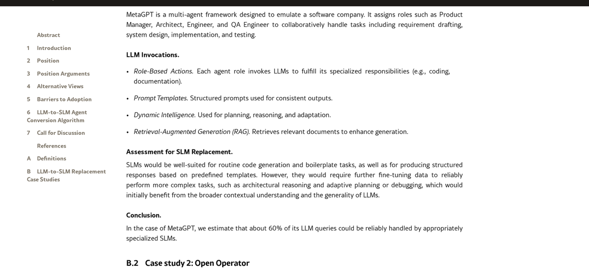 NVIDIA estimate that about 60% of MetaGPT's model queries could run on specialized small models