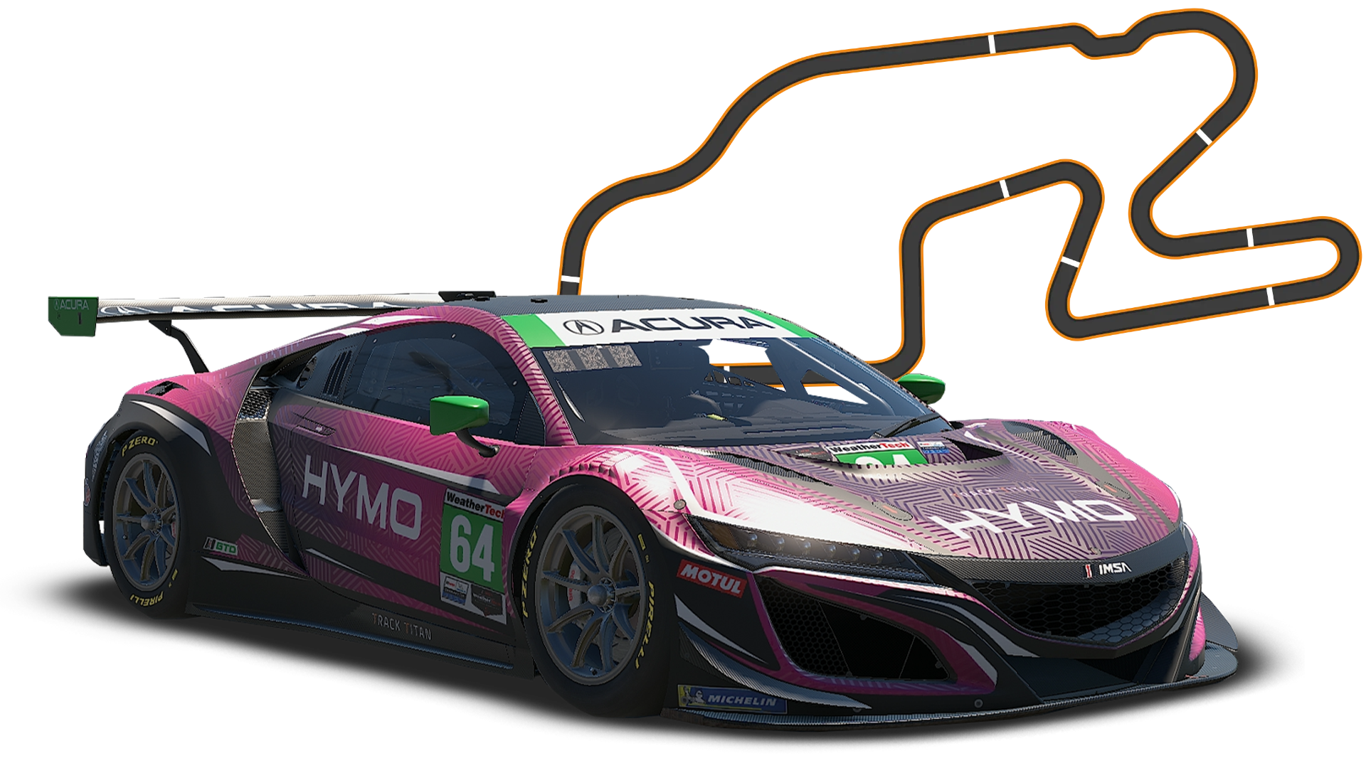 LM corsa【spark】LC/Astemo/RedBull NSX Acura NSX GT3 EVO 22 (IMSA) Watkins Glen E-Sports Setup