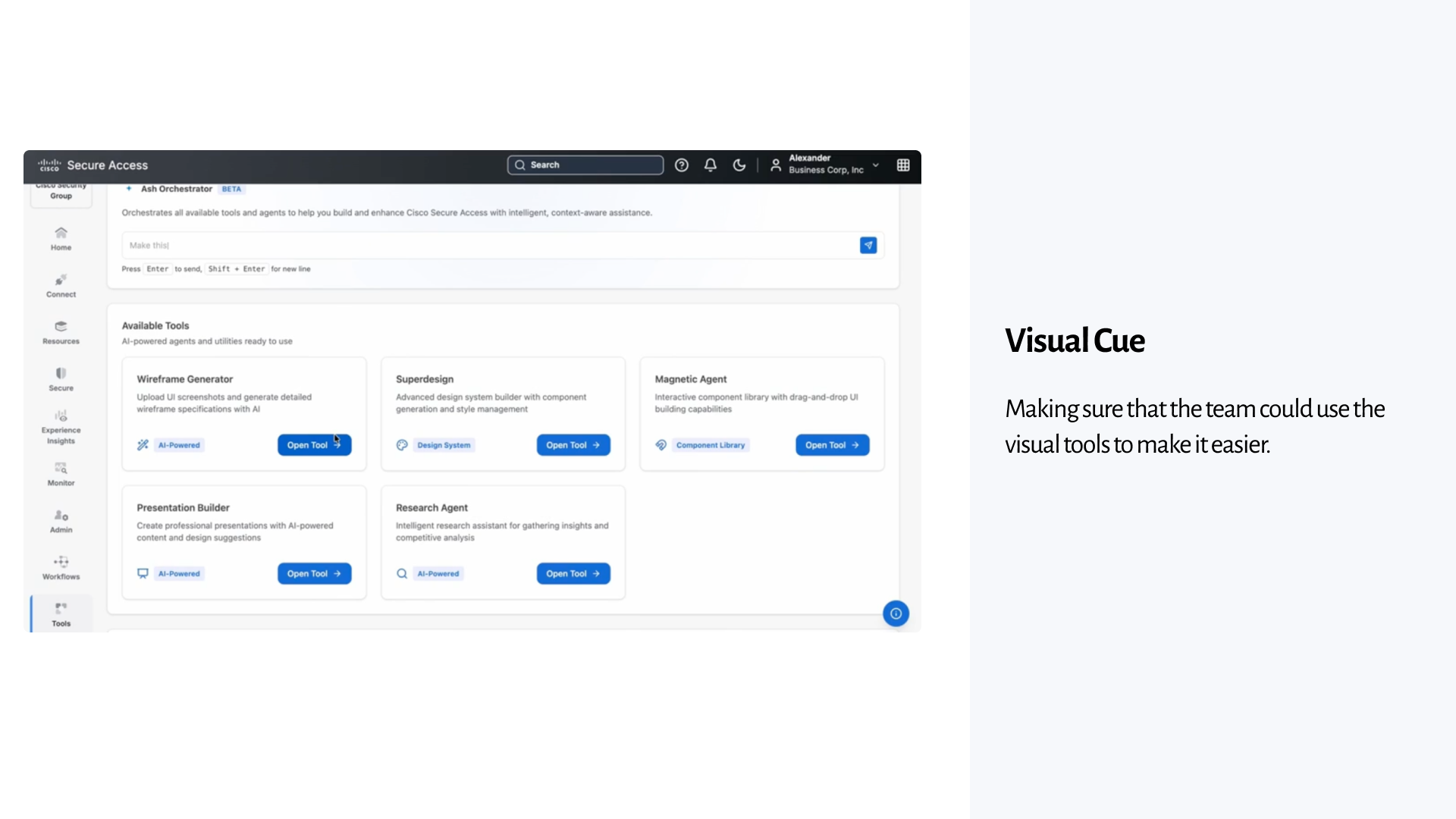 agent's visualisation