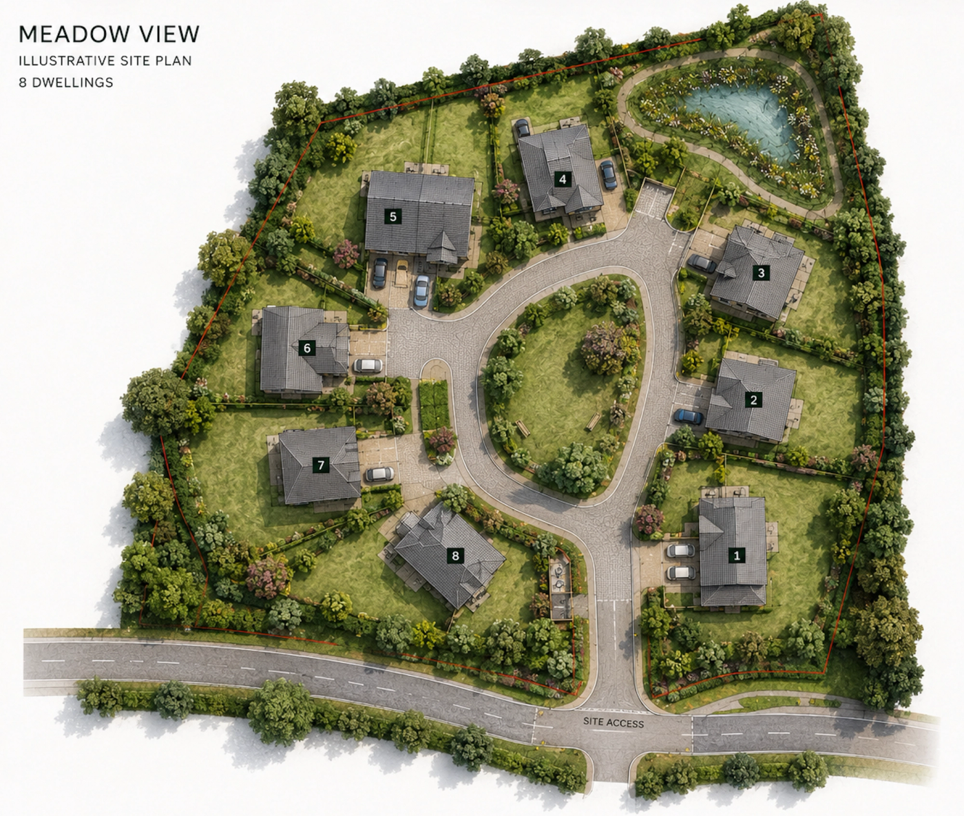 Residential Masterplan for Eight Homes 