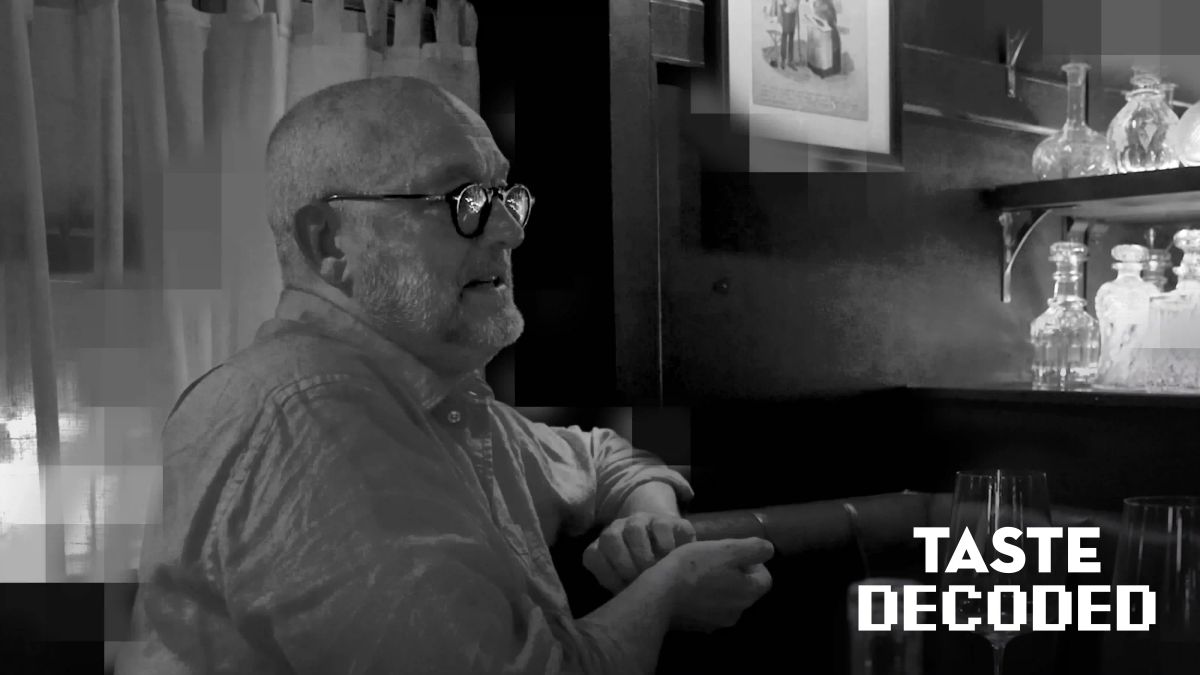 Tim Hayward, FT restaurant columnist and Fitzbillies proprietor, in conversation with Ourglass Founder Benedict Johnson at Noble Rot, Mayfair