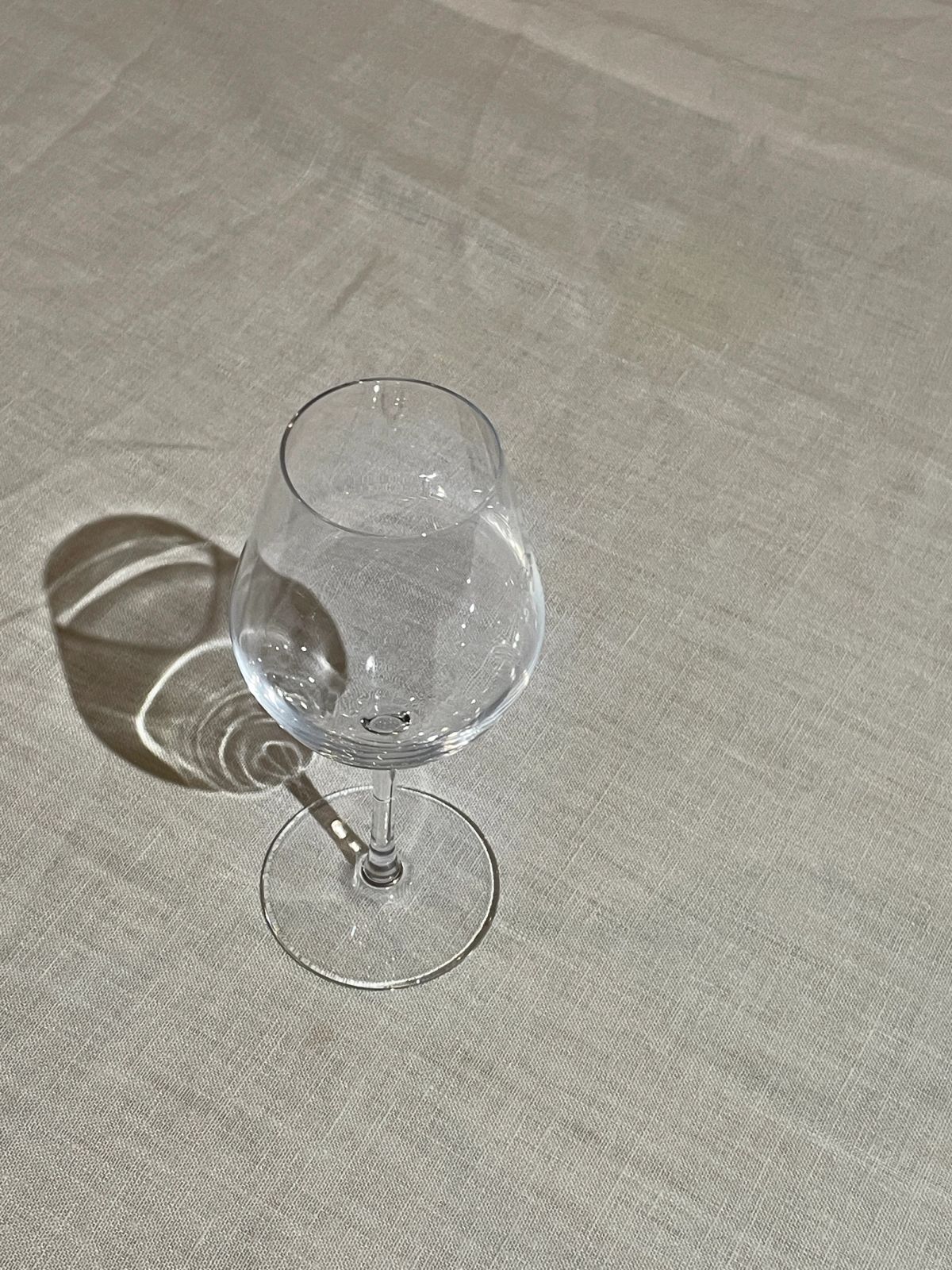 Zalto Universal wine glass in the cellar of Vincent Dancer