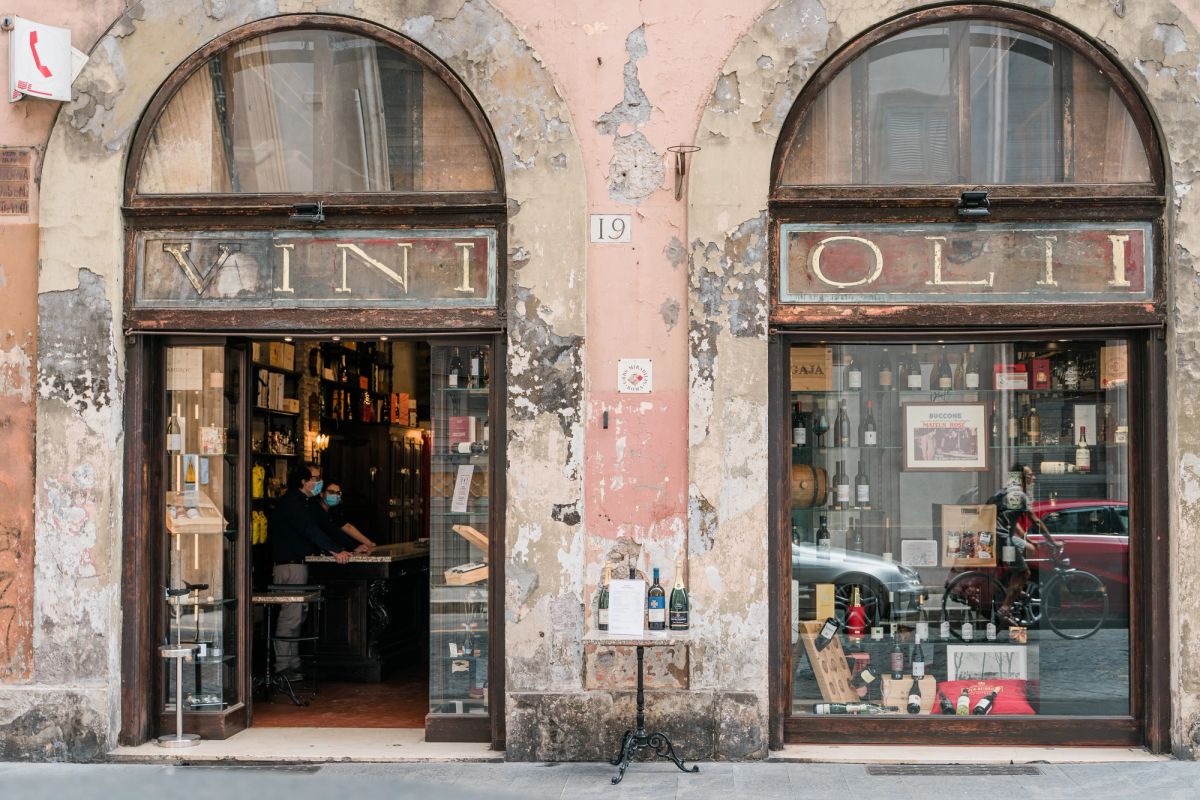 A wine store in Italy