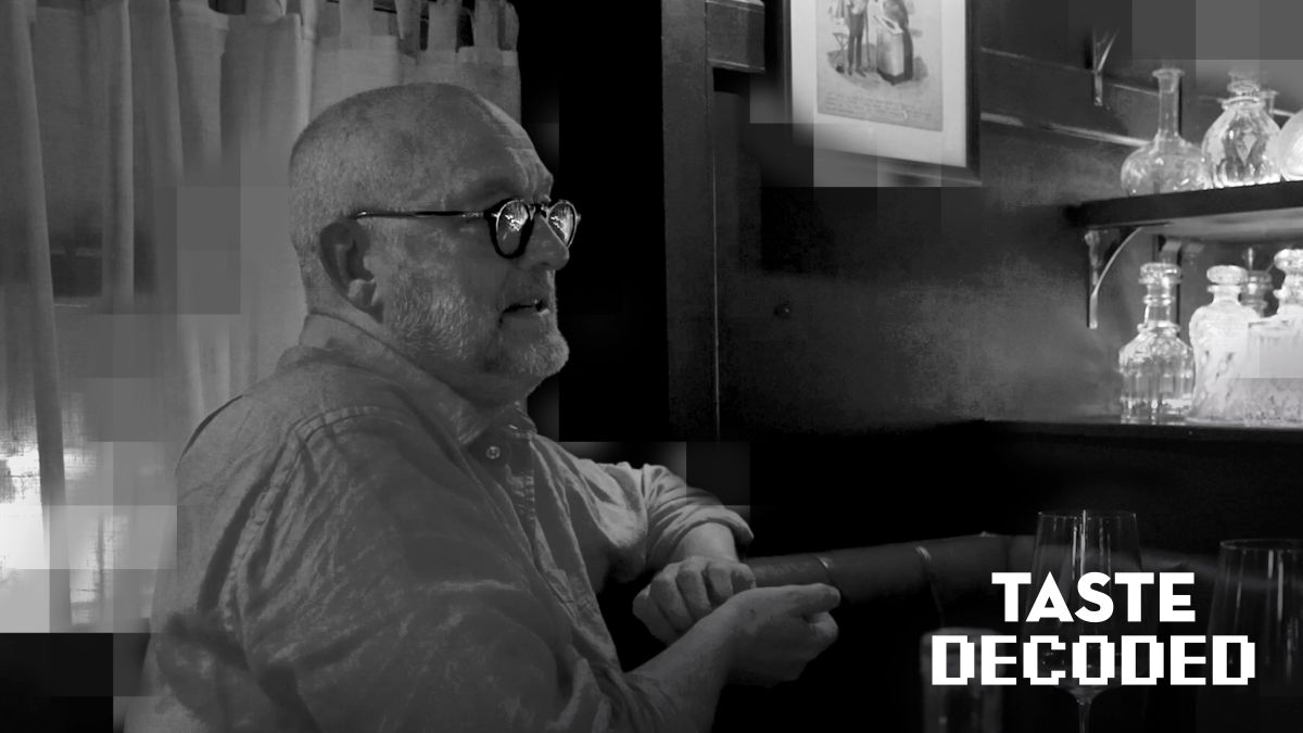 Tim Hayward, FT restaurant columnist and Fitzbillies proprietor, in conversation with Ourglass Founder Benedict Johnson at Noble Rot, Mayfair