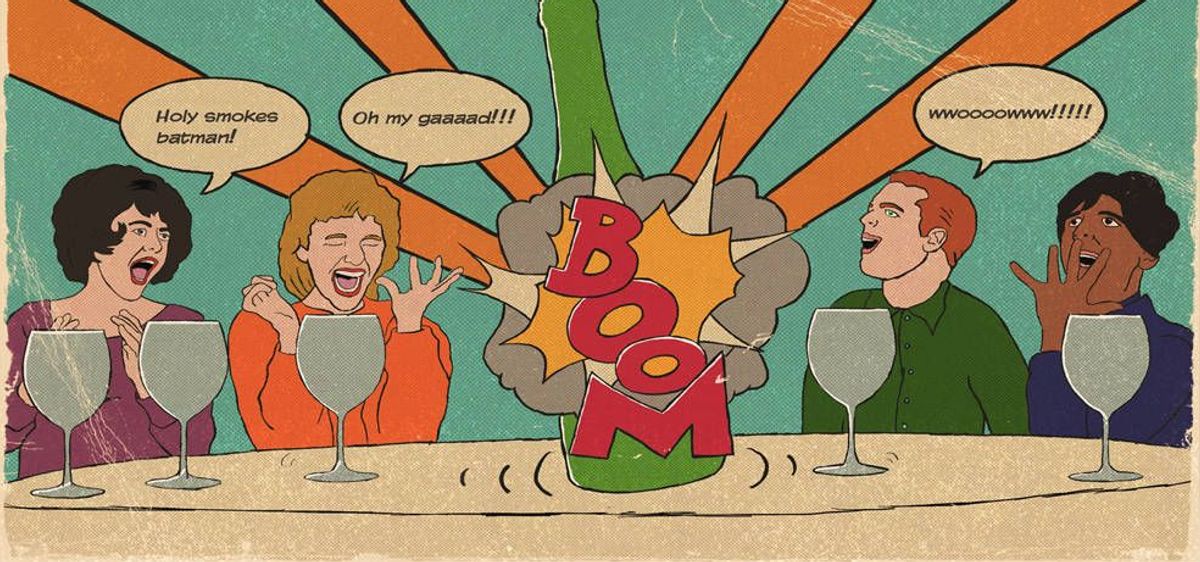 Simon Bize and Saisons wine bottles