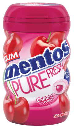 Mentos Pure Fresh Gum Cherry Bottle