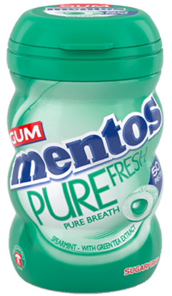 Mentos Pure Fresh Gum Spearmint Bottle