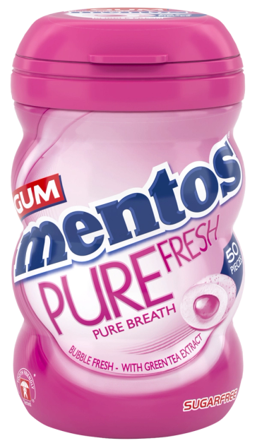 Mentos Pure Fresh Gum Bubble Fresh Big Bottle 50pcs | Mentos UK