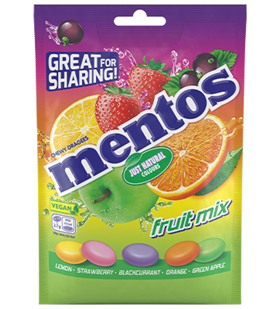 Mentos Fruit Mix Sharing Bag | Mentos UK