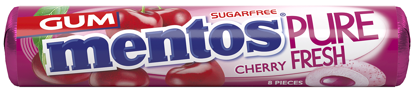 Mentos Gum, Gum Dark Fresh Cherry 30 Pieces, Mentos Chewing Gum, Mentos  Candy