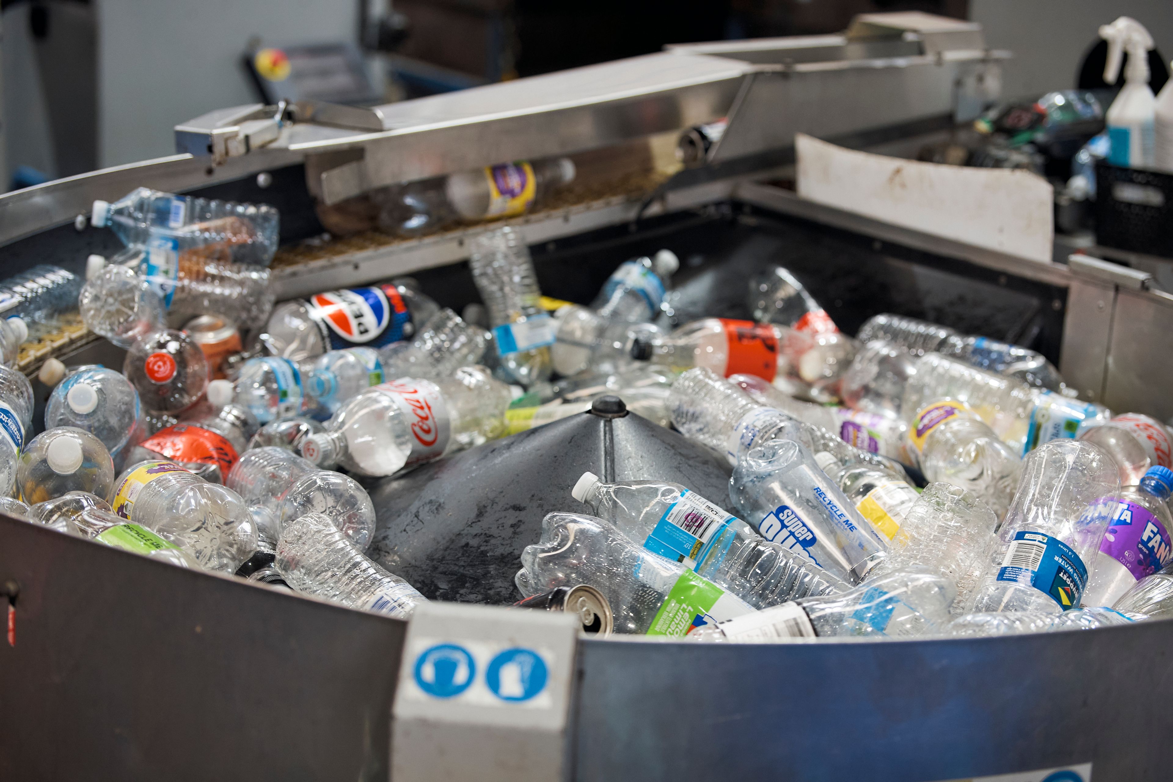Plastic bottles ready for recycling