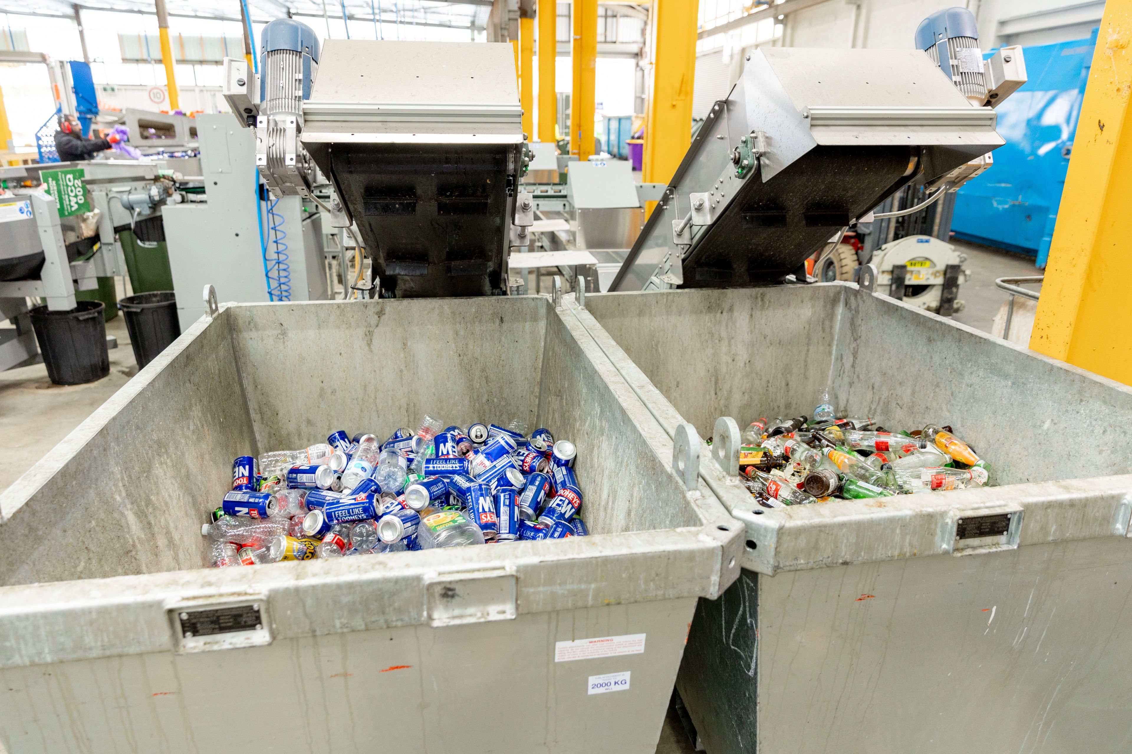 City Return & Earn machines processing empty cans