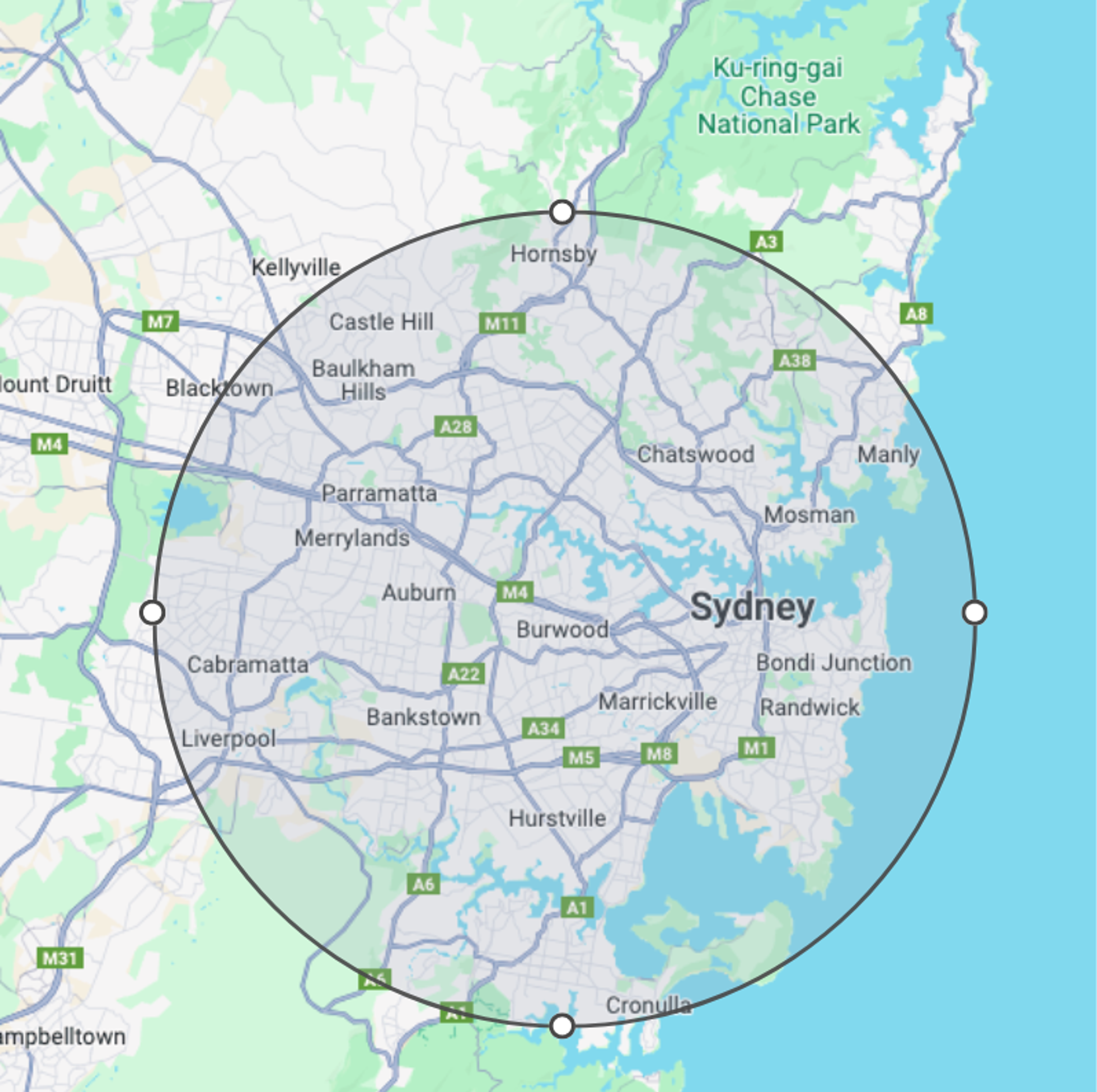 Map of Sydney