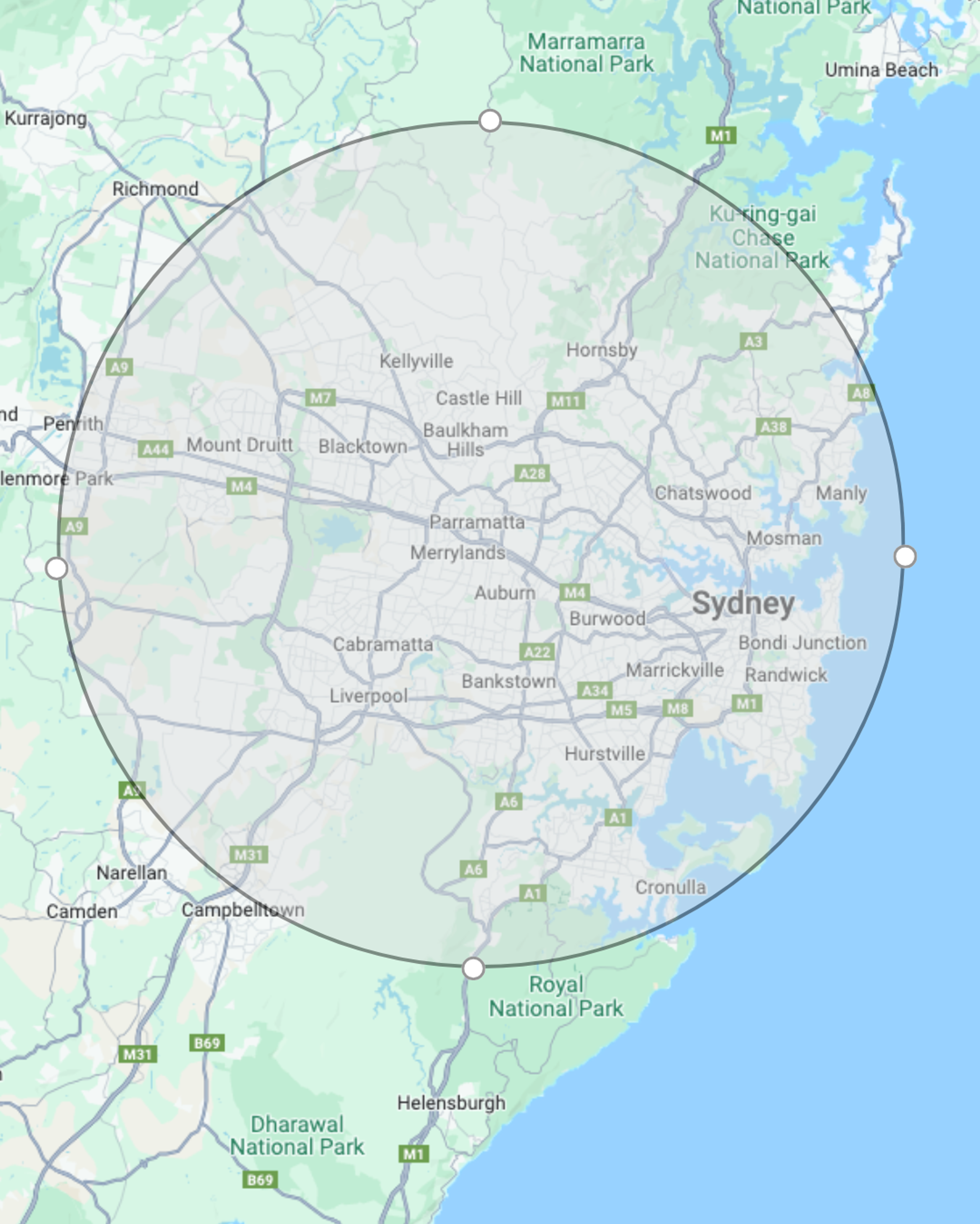 Map of Sydney