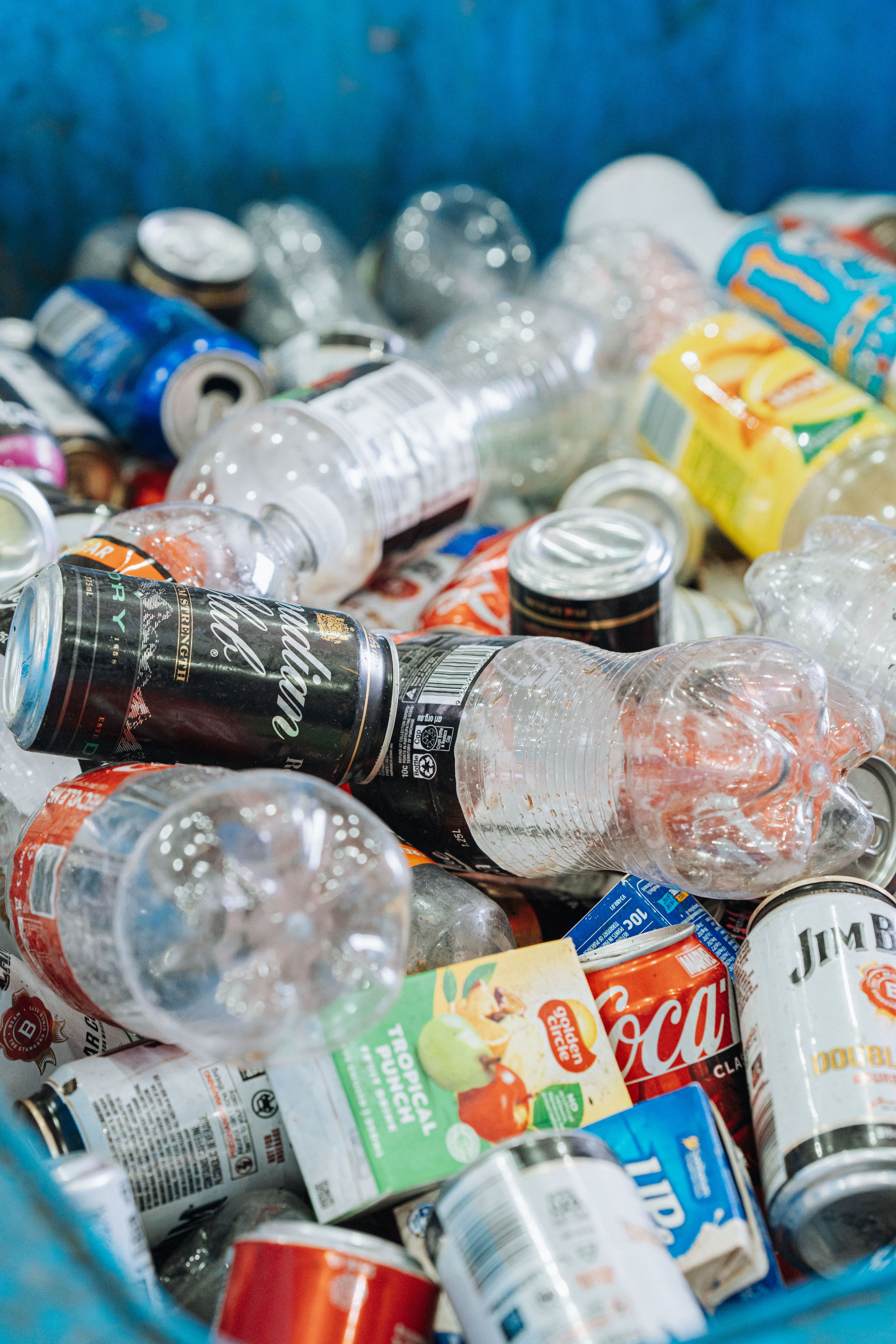 Drink Containers in a Bin 