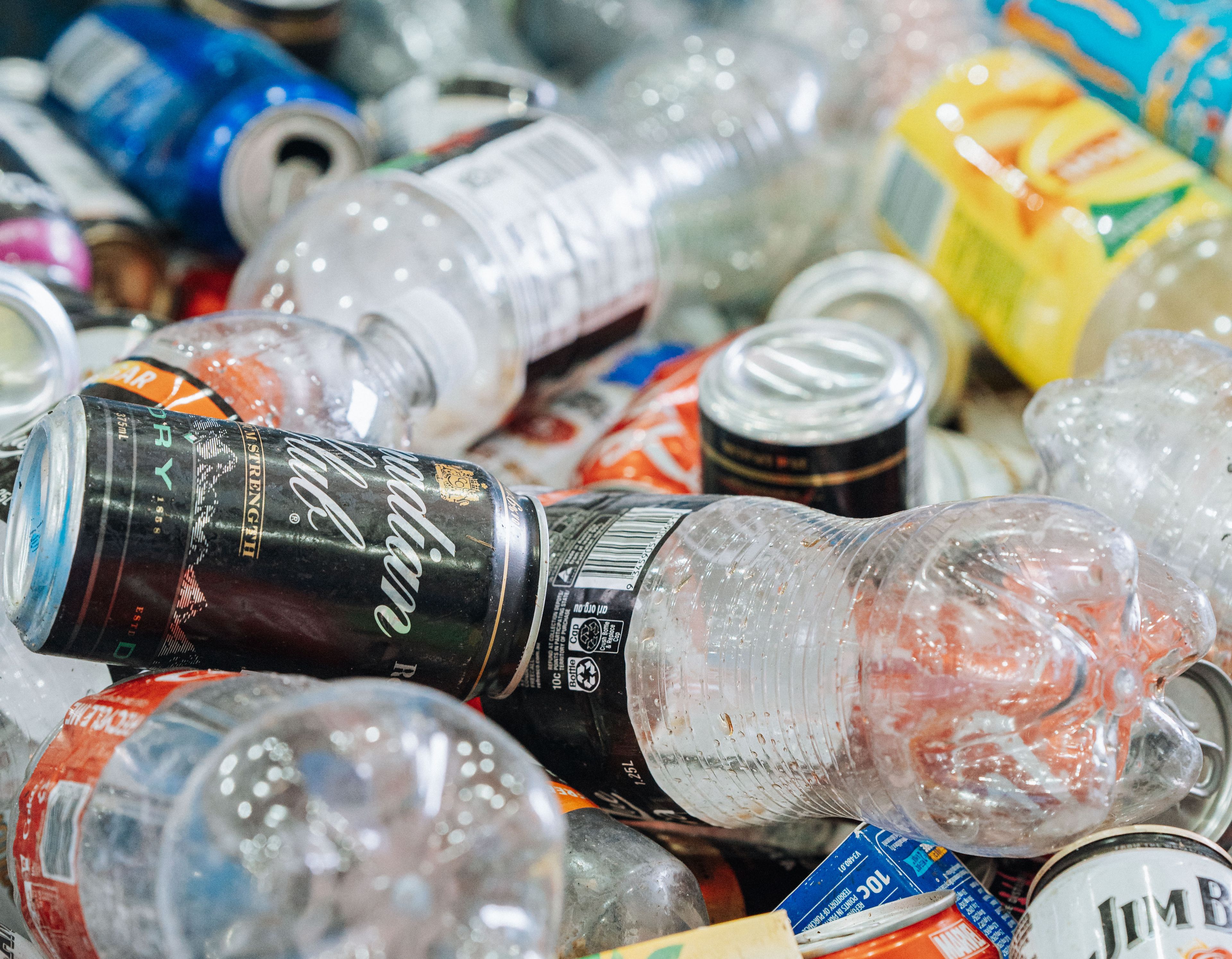Drink Containers in a Bin