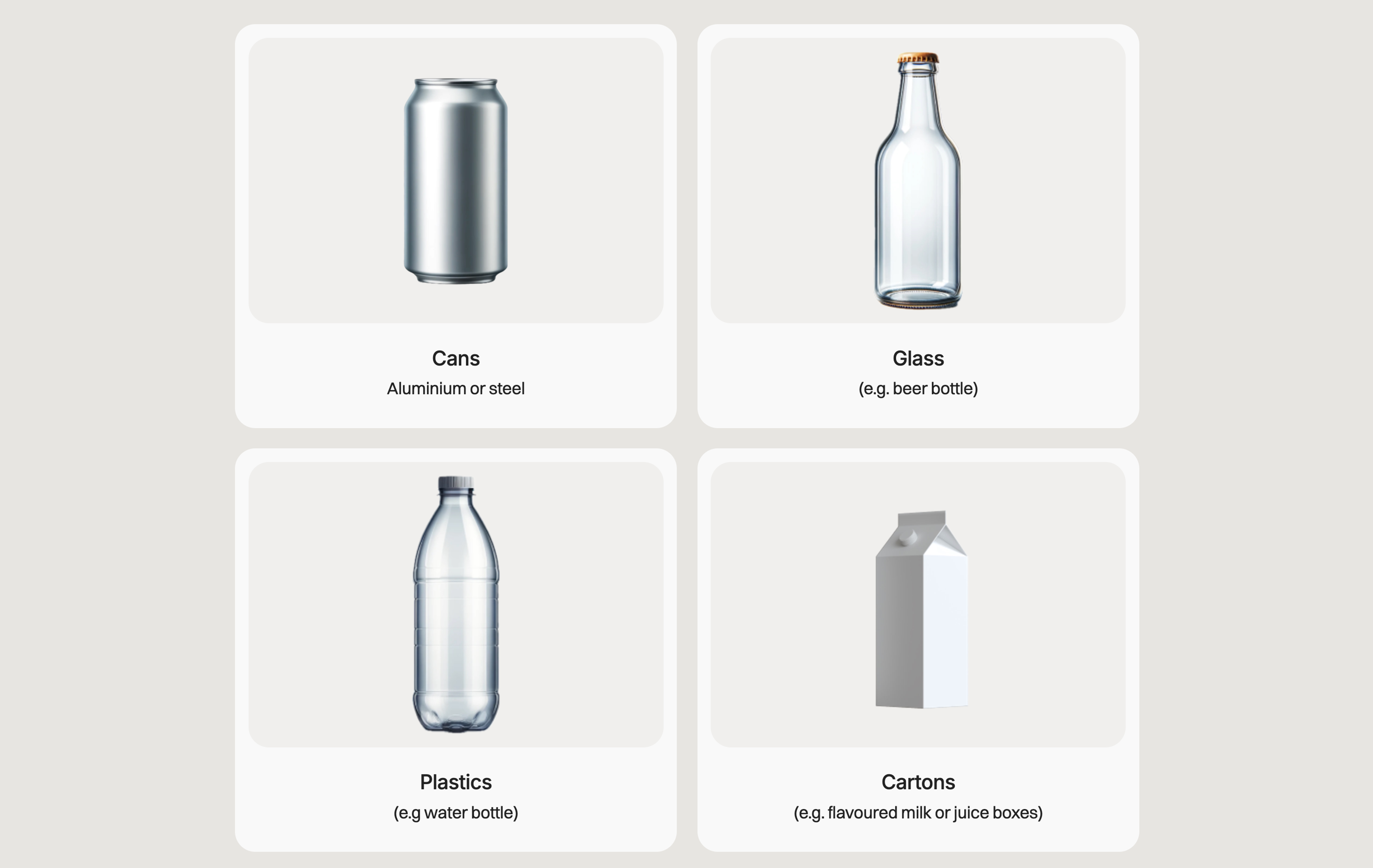 Eligible containers