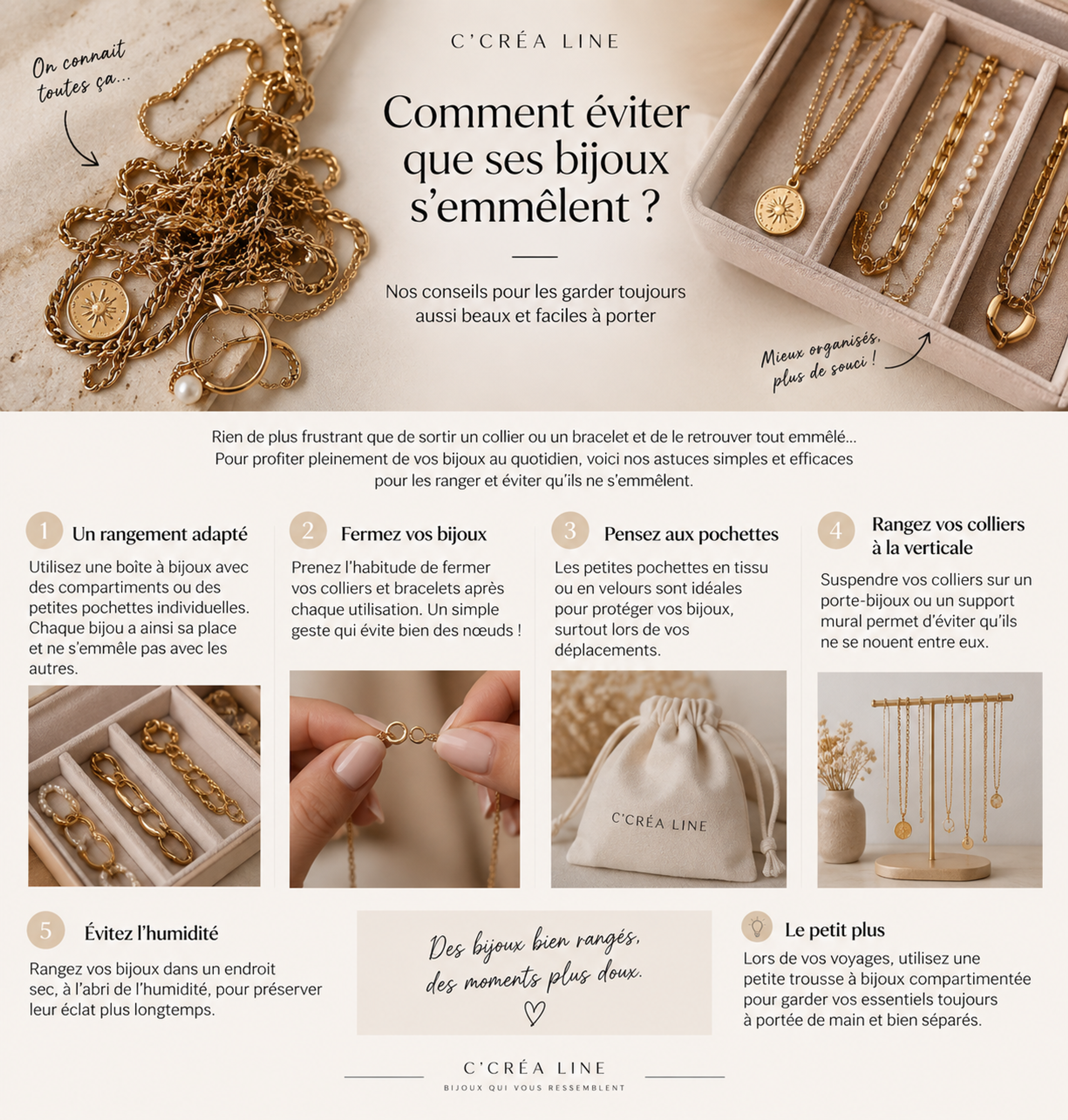 Comment éviter que ses bijoux s'emmélent ?