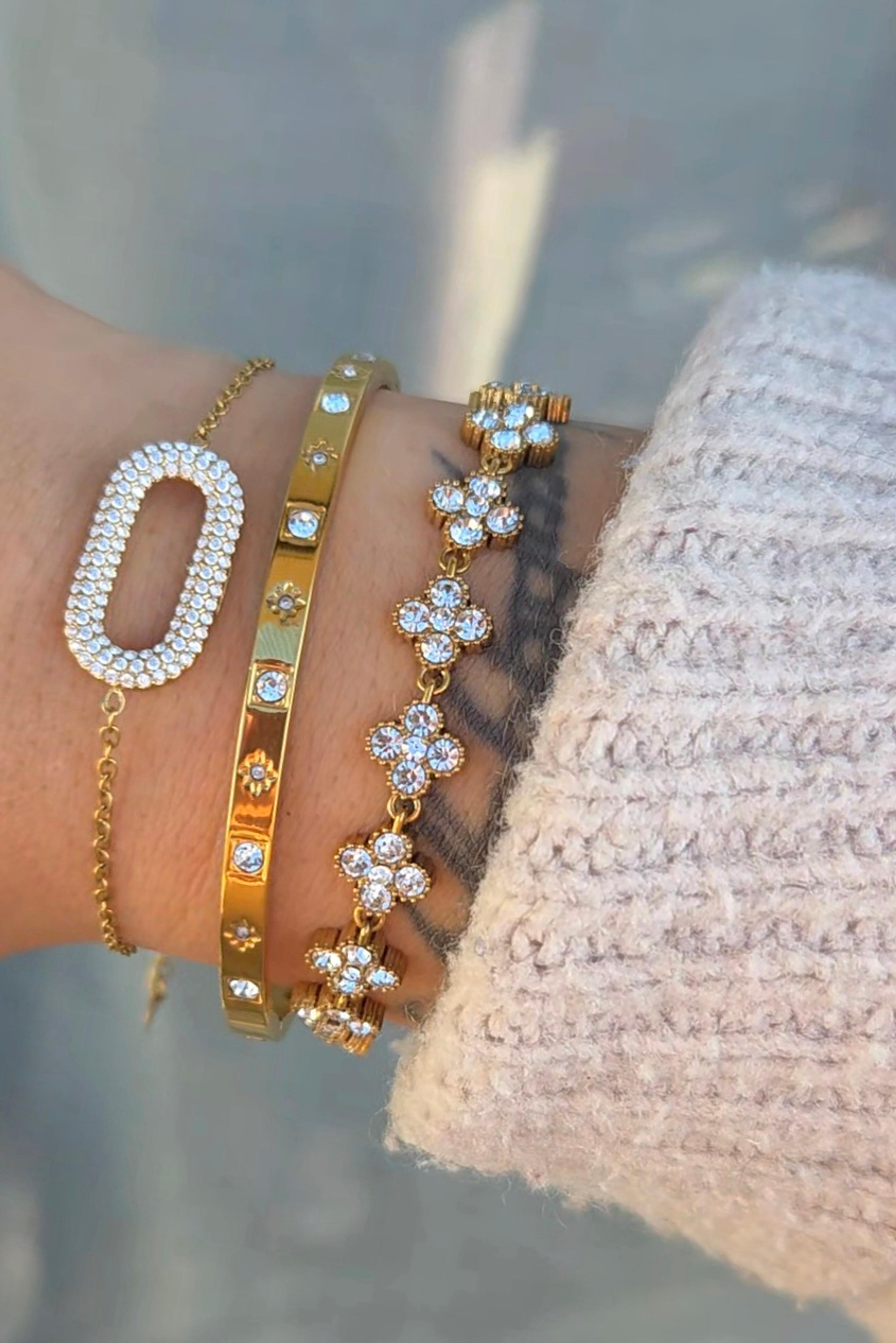 Bracelet en acier inoxydable doré CCRÉALINE