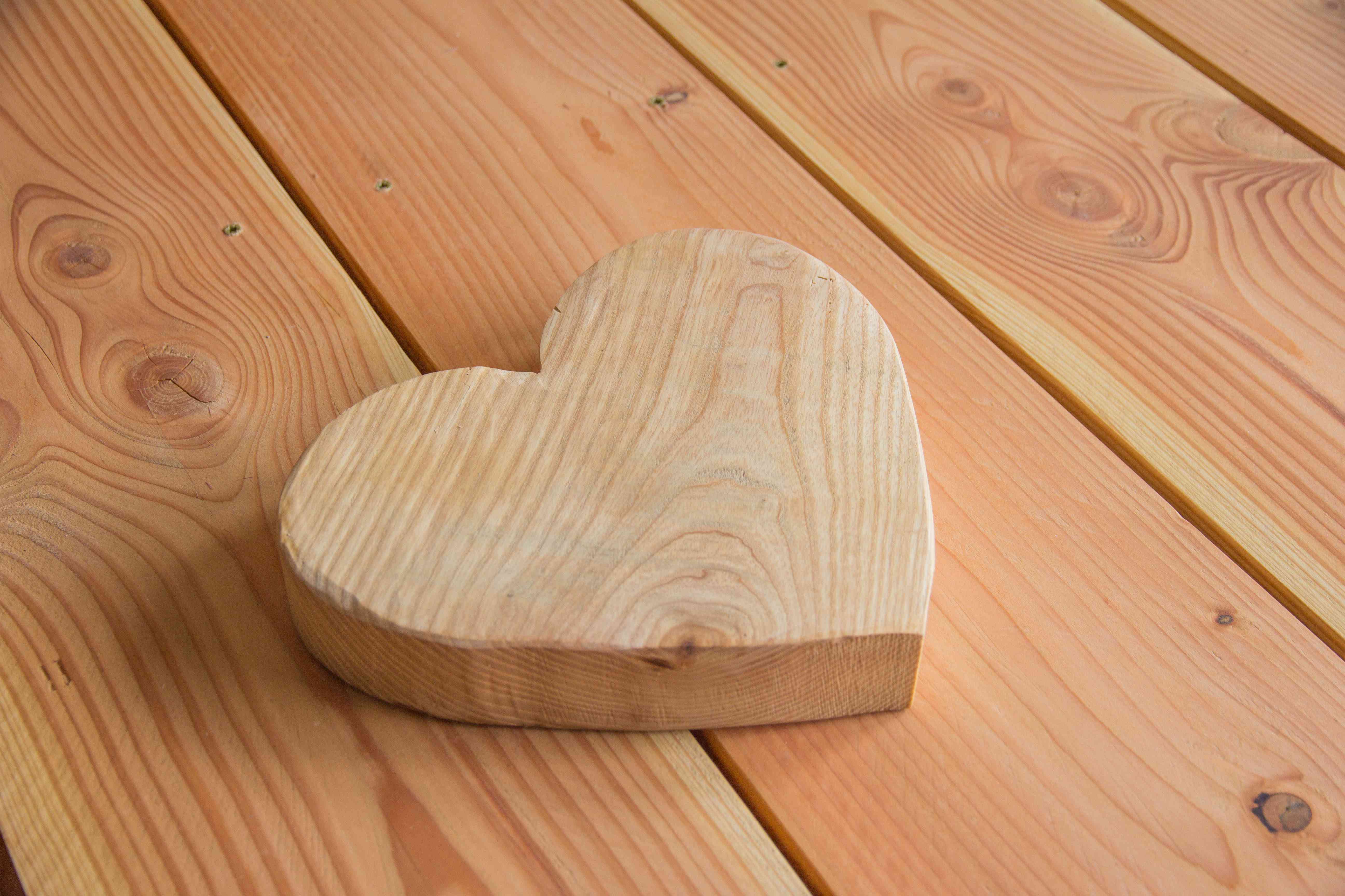 Houten hart middelmaat