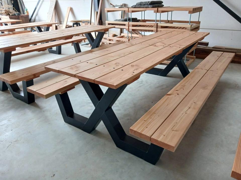 Picknick stalen X-poten