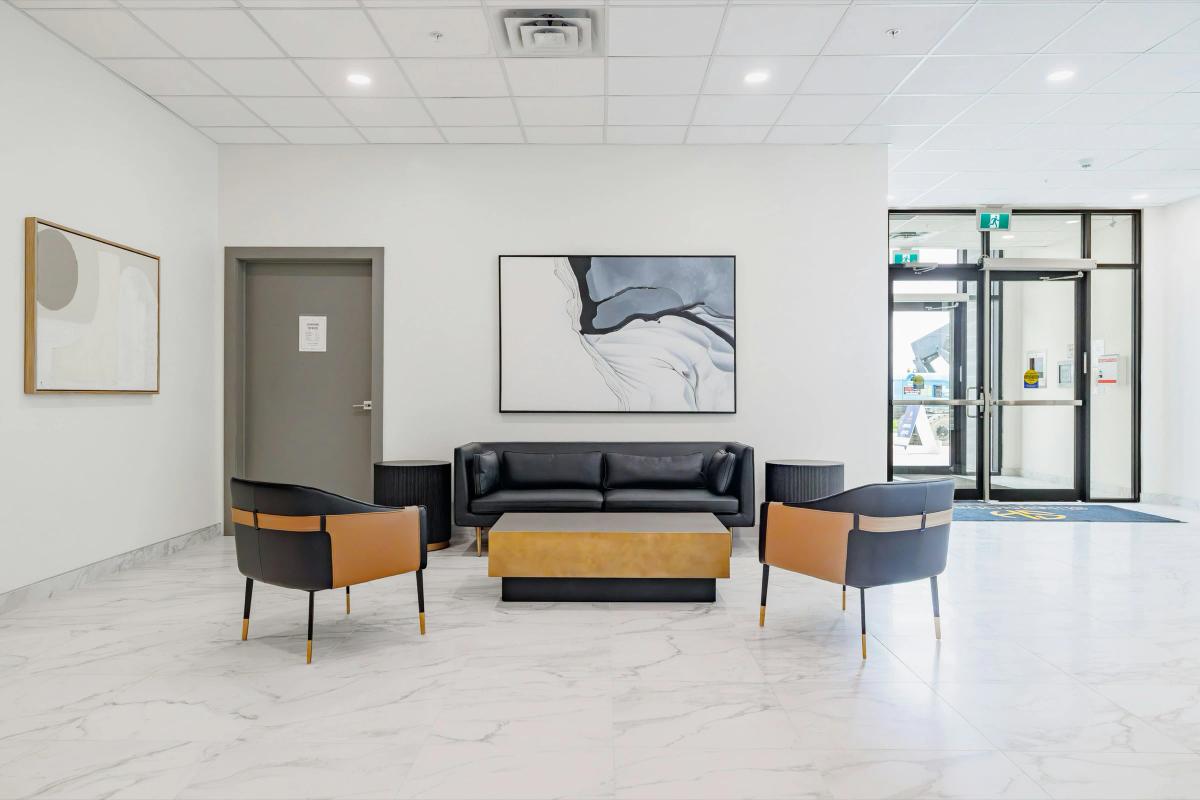 Modern medical office lobby