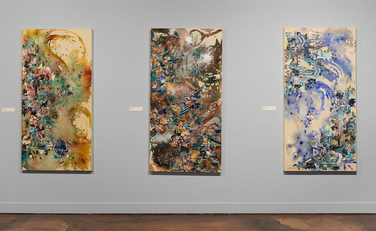 Exhibition view of large scale work