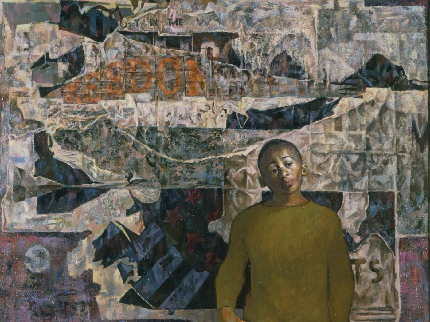 Charles White, Freedom Now, 1966–67. Oil on canvas, 40.5 x 50 in. Collection of the California African American Museum. Gift of the California African American Museum Art Circle.