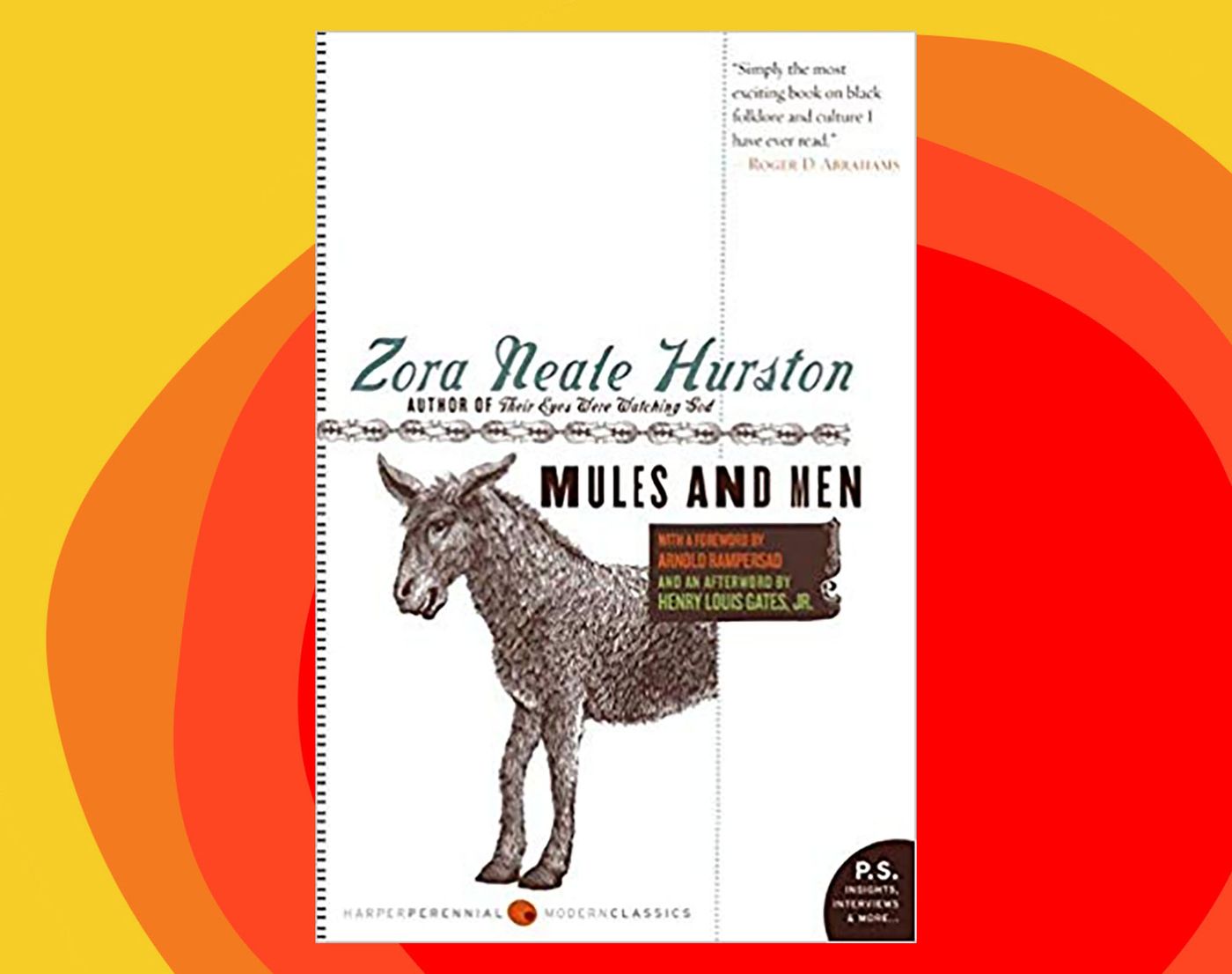 Illustration of half of a mule below the author's name in script