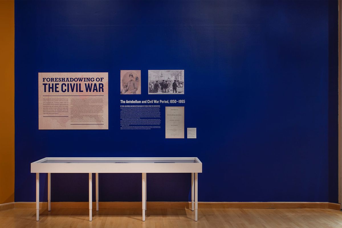 Installation view of Foreshadowing of the Civil War