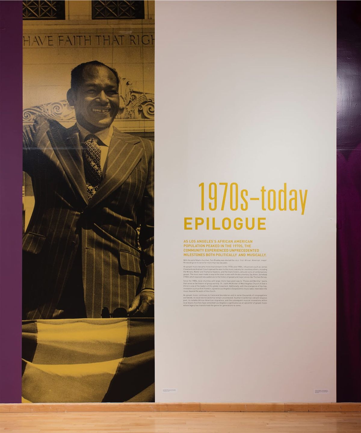 Wall text for 1970s to today