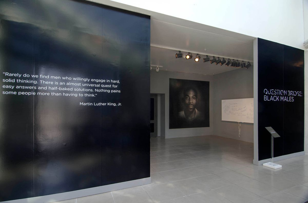 Question Bridge: Black Males (Installation view).