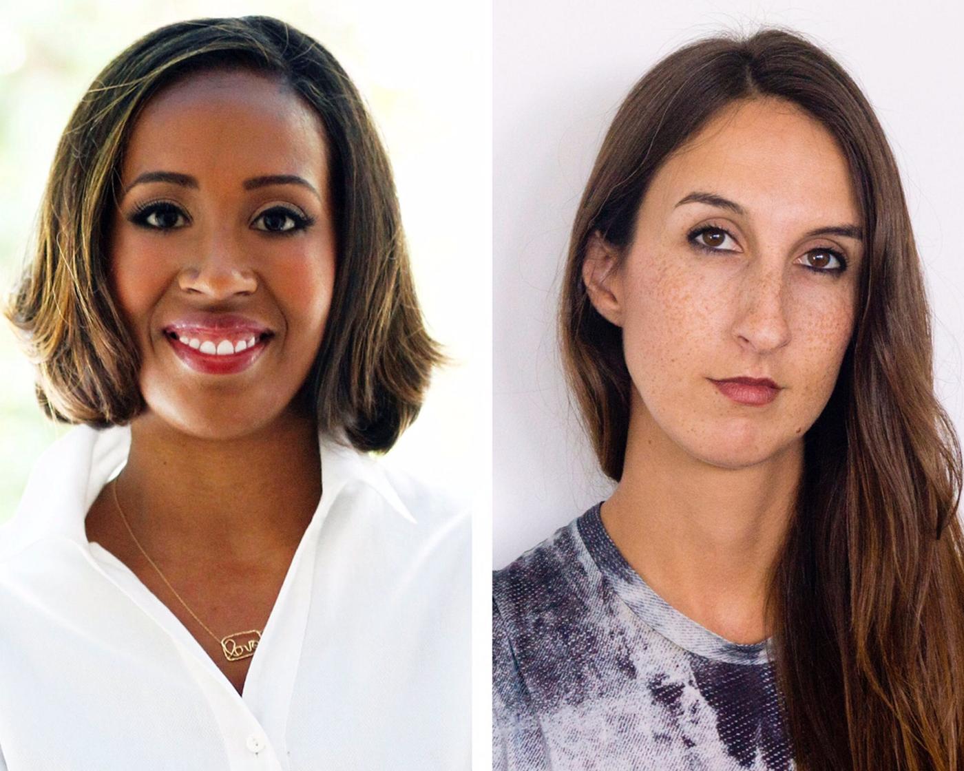 Split screen photos of Naima J. Keith and Diana Nawi