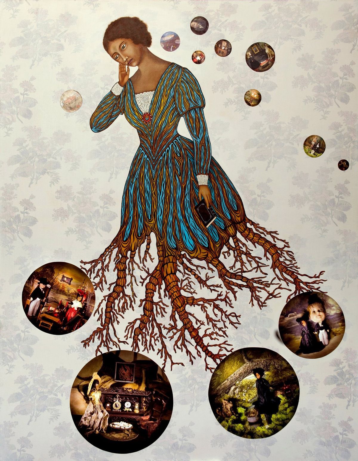 Woman looking down at her family roots