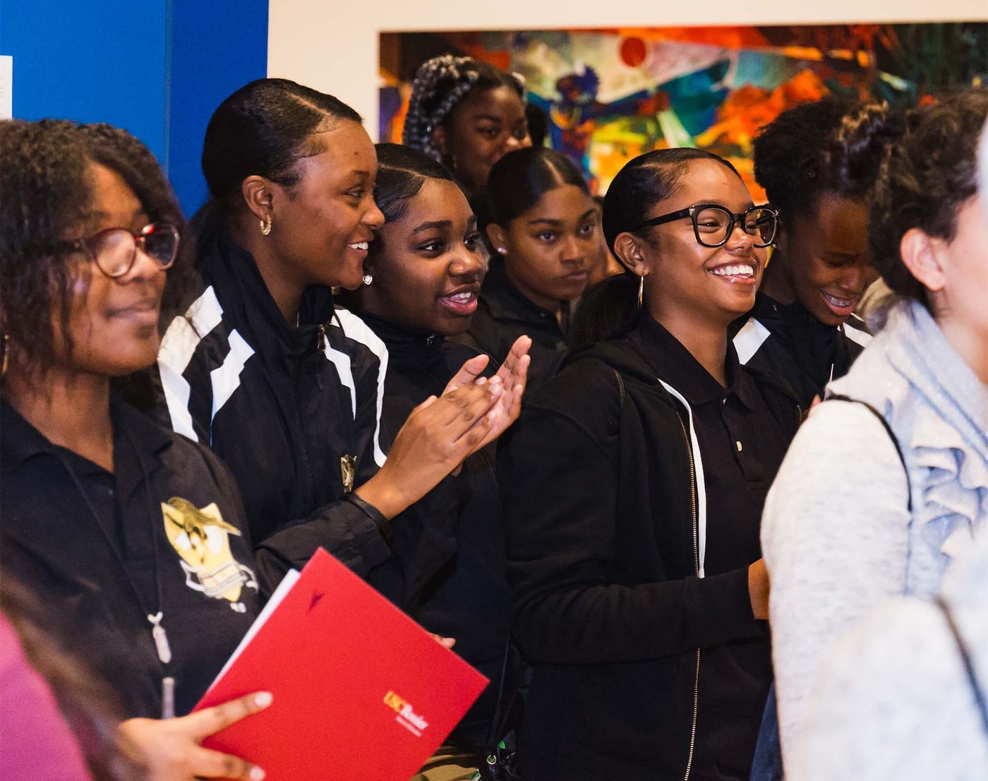 Students at the California African American Museum
