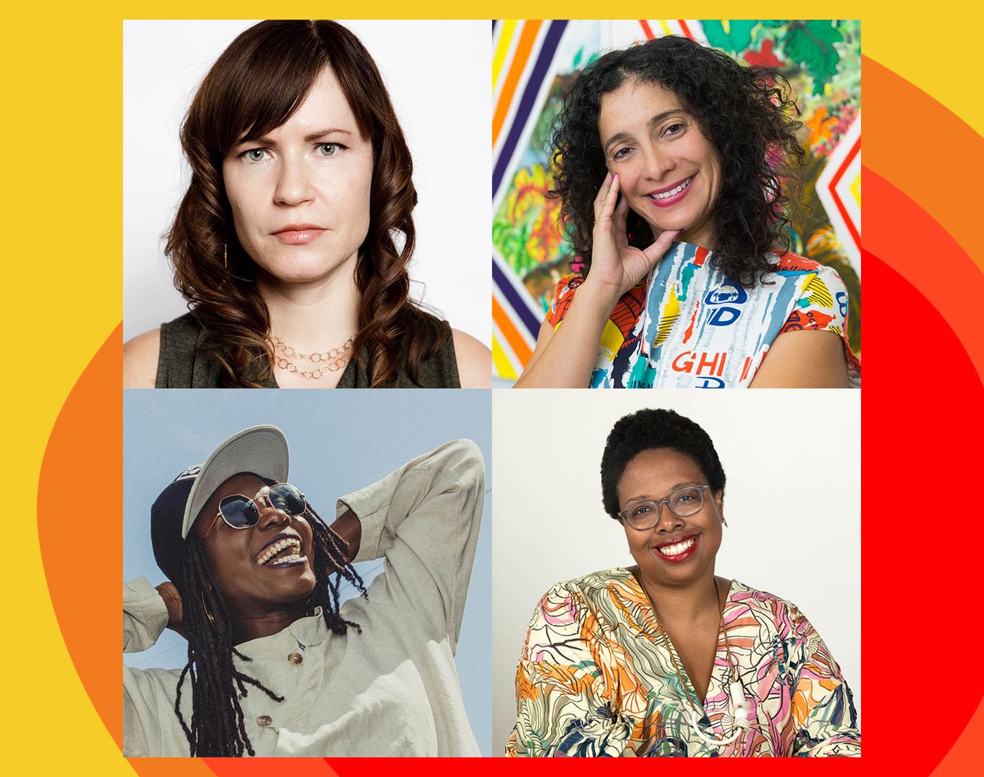 Four individual pictures of the artists