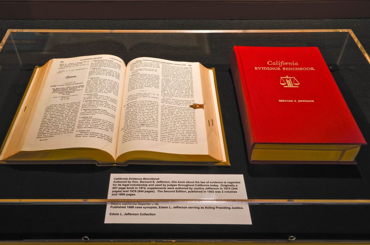 Justice, Balance and Achievement: African Americans and the California Courts (Installation view). California African American Museum, January 12 – May 27, 2012;