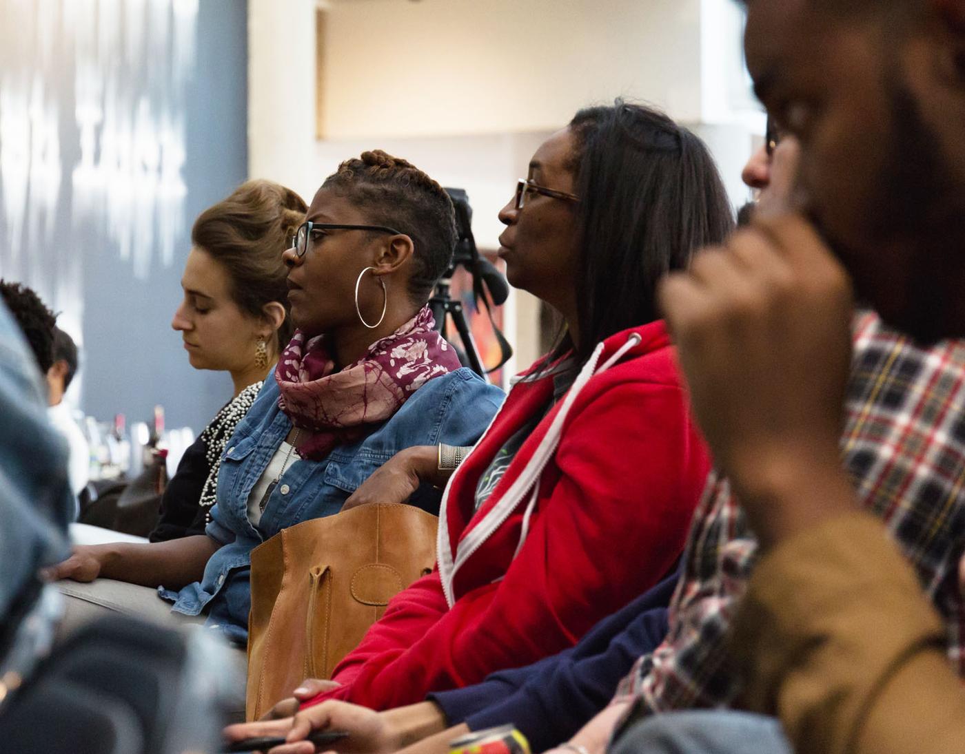 Audience in rapt attention