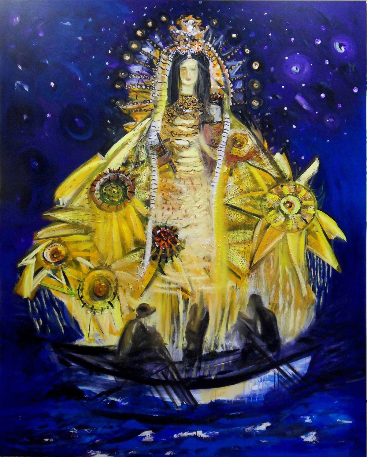 Oil painting of Virgen de la Caridad