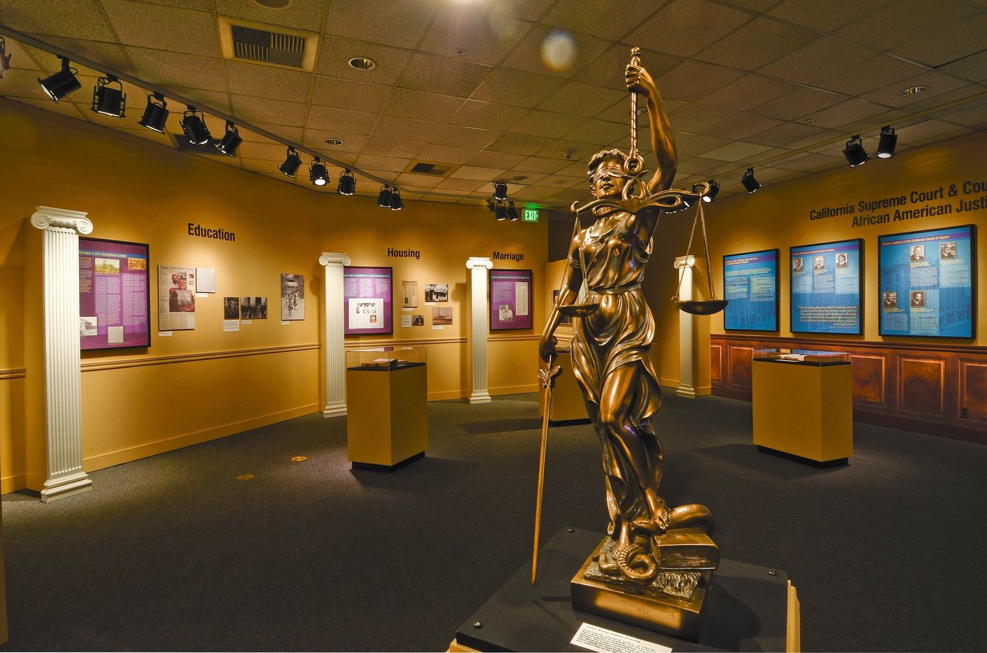 Justice, Balance and Achievement: African Americans and the California Courts (Installation view). California African American Museum, January 12 – May 27, 2016