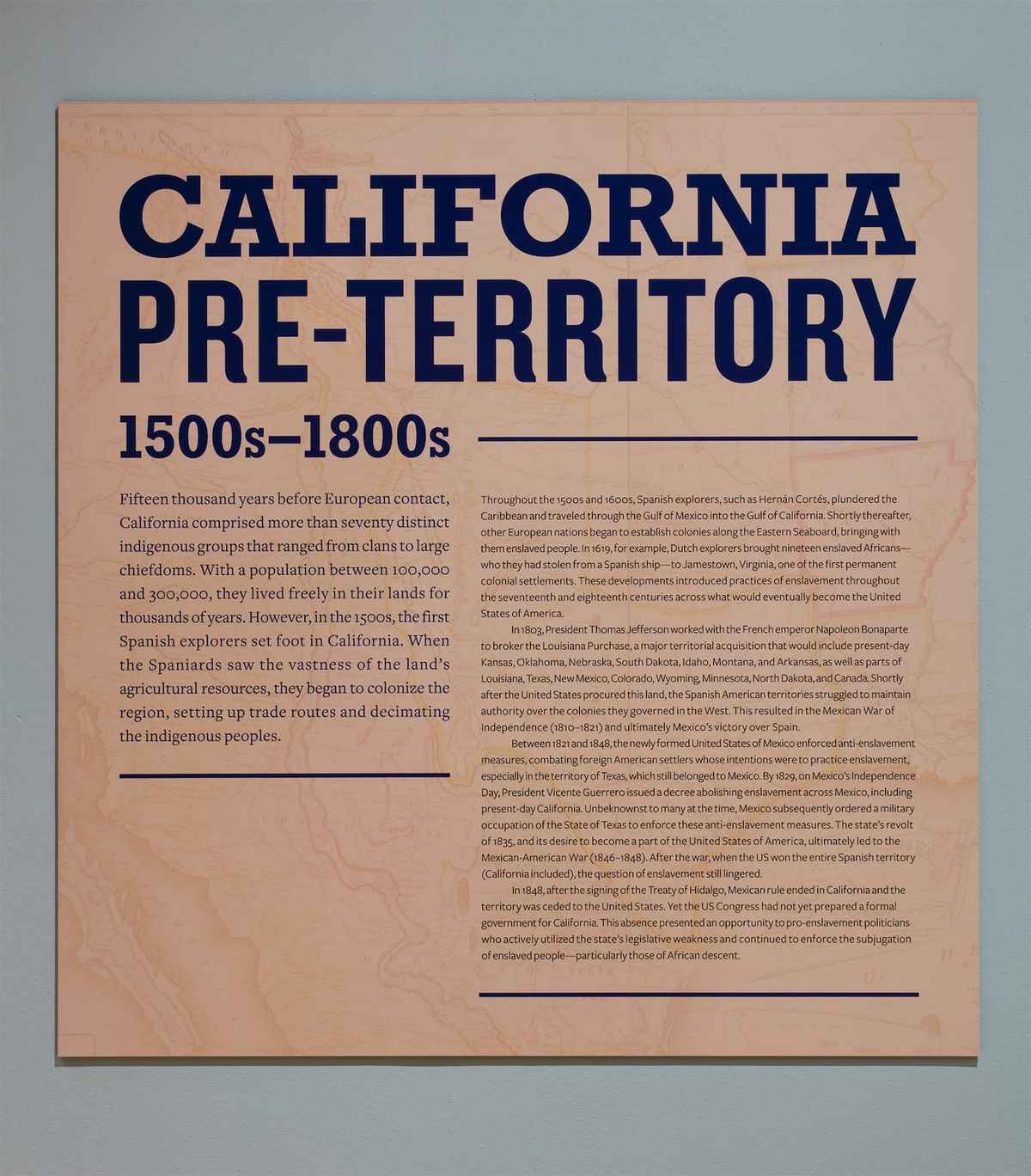 Text for California pre-territory 1500-1800s
